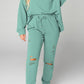 *APP EXCLUSIVE* Distressed Sweatshirt and Joggers Set