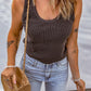 *App Exclusive* Waffle-Knit Scoop Neck Tank Top