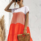 *APP EXCLUSIVE* Colorblock Tiered Babydoll Dress