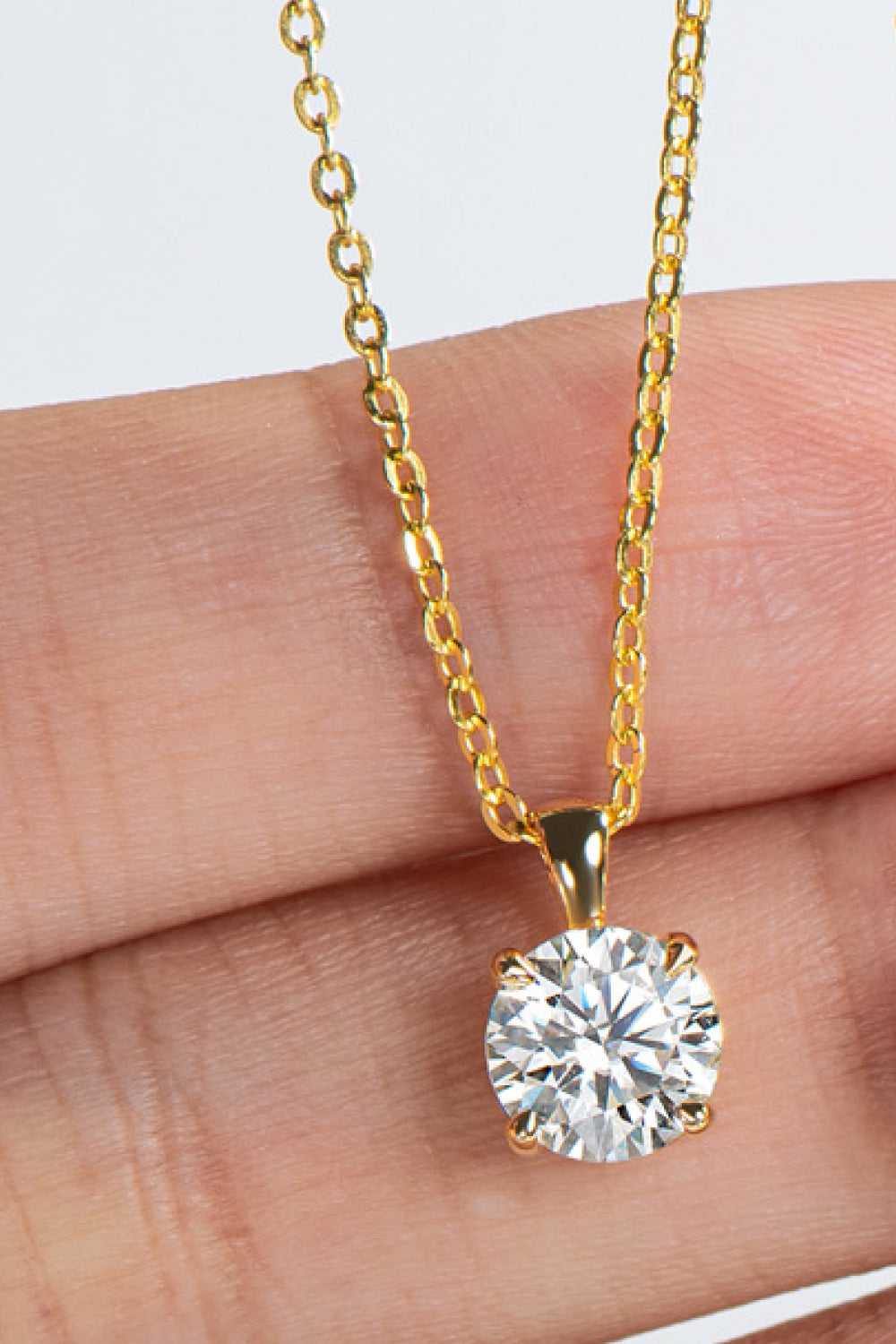 *APP EXCLUSIVE* 925 Sterling Silver 1 Carat Moissanite Chain-Link Necklace