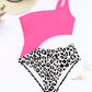 *APP EXCLUSIVE* Leopard Cutout One-Shoulder One-Piece Swimsuit