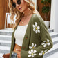 *App Exclusive* Floral Ribbed Cardigan
