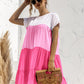 *APP EXCLUSIVE* Colorblock Tiered Babydoll Dress