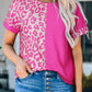 *APP EXCLUSIVE* Leopard Two-Tone Round Neck Tee