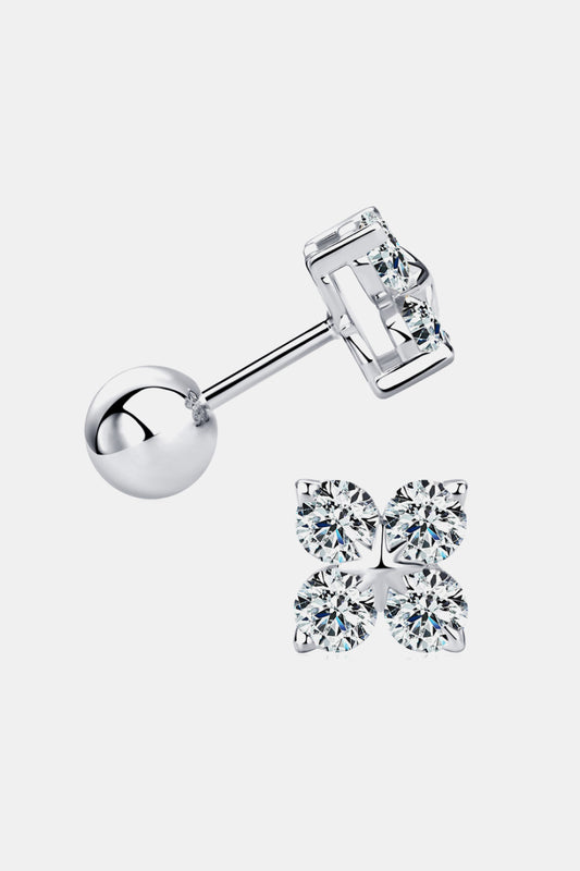 *APP EXCLUSIVE* Moissanite 925 Sterling Silver Four-Leaf Clover Shape Earrings