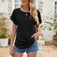 * APP EXCLUSIVE* Eyelet Short Sleeve Top