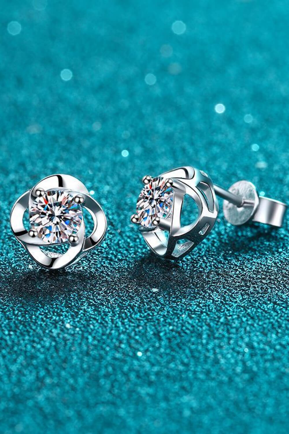 *APP EXCLUSIVE* It's Your Day Moissanite Rhodium-Plated Stud Earrings