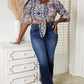 *APP EXCLUSIVE* Tie Hem V-Neck Three-Quarter Sleeve Blouse