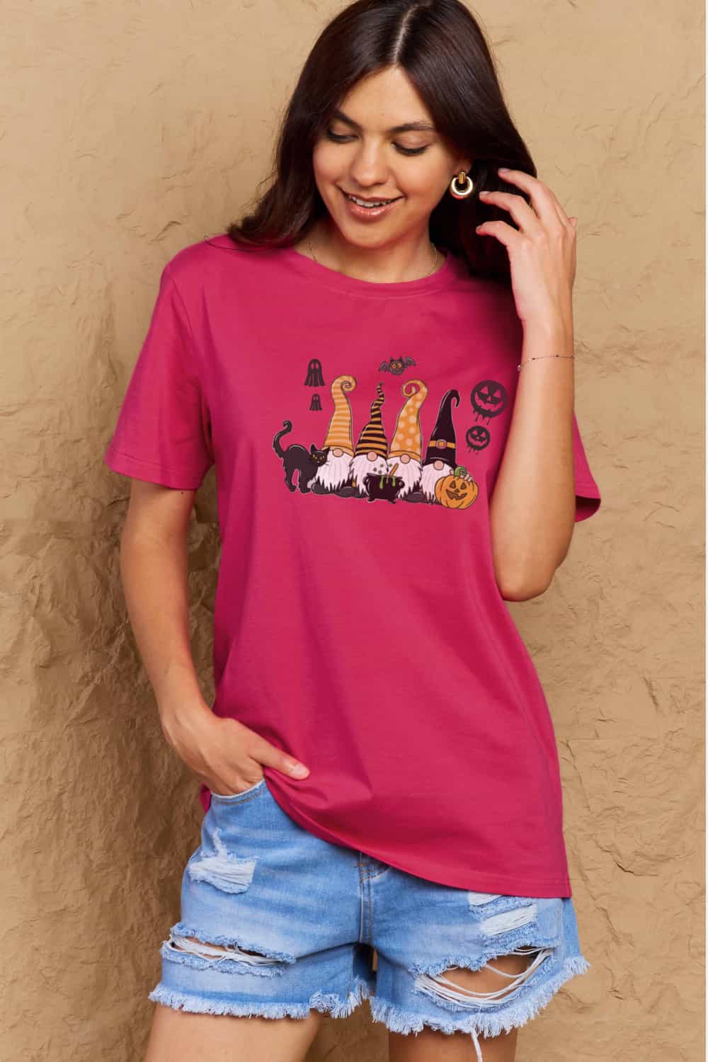 *APP EXCLUSIVE* Halloween Gnome Graphic Cotton Tee