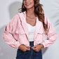 *APP EXCLUSIVE*  Drawstring Hooded Zip Up Jacket with Pockets
