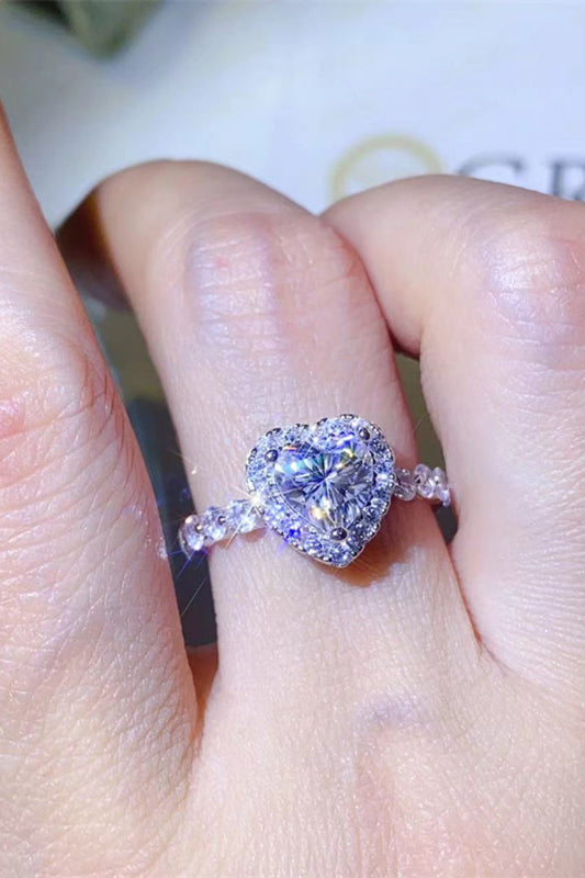 *APP EXCLUSIVE* 1 Carat Moissanite Heart Ring