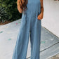 *APP EXCLUSIVE* Wide Leg Front Pocket Jumpsuit