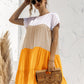 *APP EXCLUSIVE* Colorblock Tiered Babydoll Dress