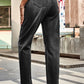 * APP EXCLUSIVE* Distresssed Buttoned Loose Fit Jeans