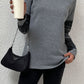 * APP EXCLUSIVE* Boat Neck Long Printed Sleeve Blouse