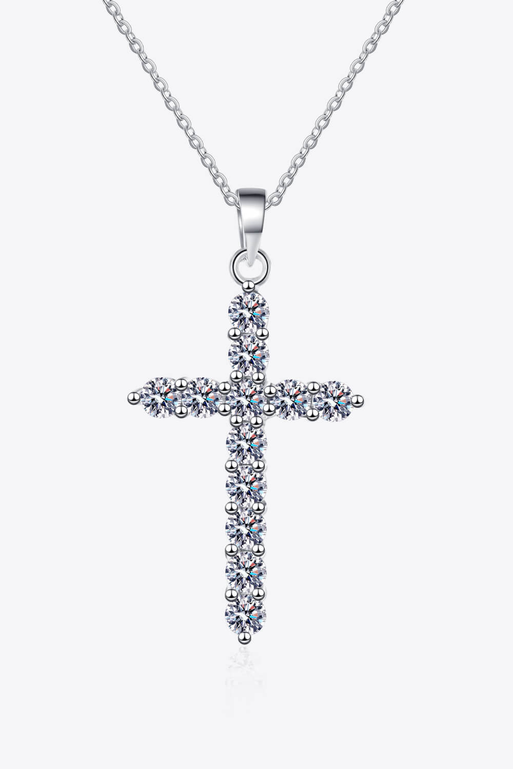 *APP EXCLUSIVE* 925 Sterling Silver Cross Moissanite Necklace