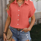 Textured Pocketed Button Up Shirt