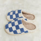 *APP EXCLUSIVE* Checkered Print Plush Slide Slippers