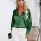 *APP EXCLUSIVE*  Satin Button Up Long Sleeve Shirt
