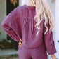 *APP EXCLUSIVE* Buttoned Long Sleeve Top and Shorts Set