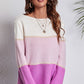 *APP EXCLUSIVE* Colorblock Horizontal Ribbing Sweater