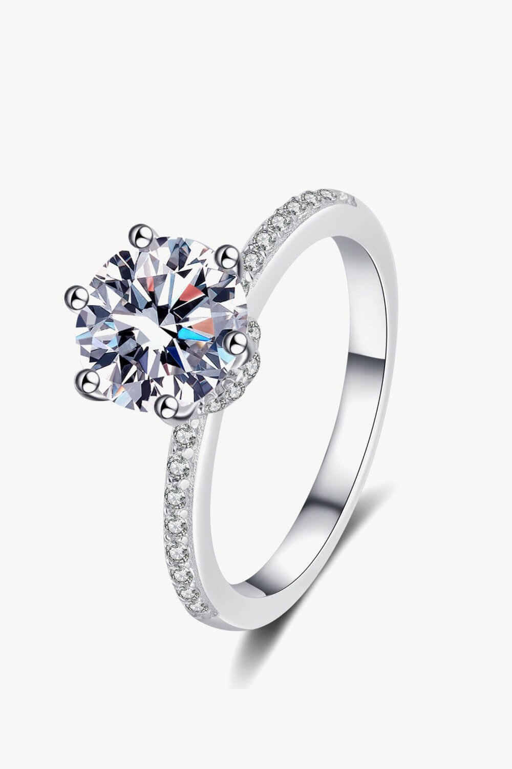*APP EXCLUSIVE* 925 Sterling Silver 2 Carat Moissanite Ring
