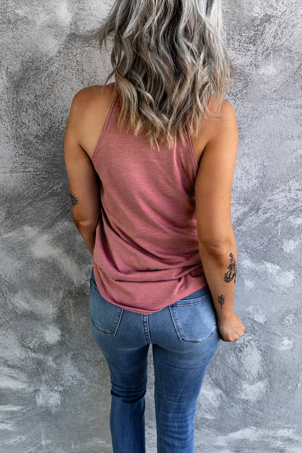 *App Exclusive* Curved Hem Grecian Tank Top