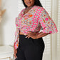 *APP EXCLUSIVE* Tie Hem V-Neck Three-Quarter Sleeve Blouse