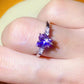 *APP EXCLUSIVE* 1 Carat Moissanite Heart-Shaped Platinum-Plated Ring in Purple