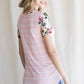 Floral Stripe Pocket Tee