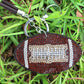 Crystal Football Keychain w/Tassel