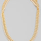Layered Rhinestone Chain Link Necklace - 2 colors