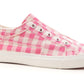 Spring Fling  Pink Checkered  Babalu Slip On Shoes