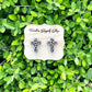 Wooden Leopard Cross Studs