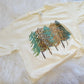 Cream Leopard Christmas Tree Tee