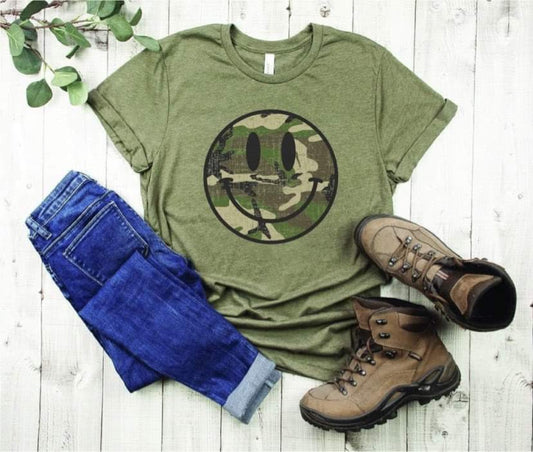 Camo Smiley Tee