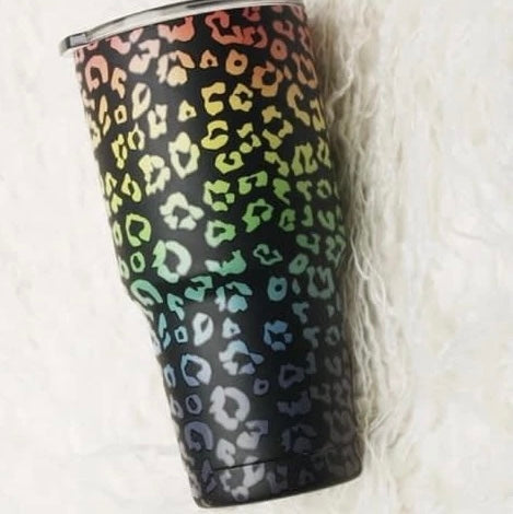 Rainbow Leopard Tumbler