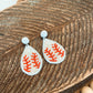 Baseball Bling Teardrop Earrings