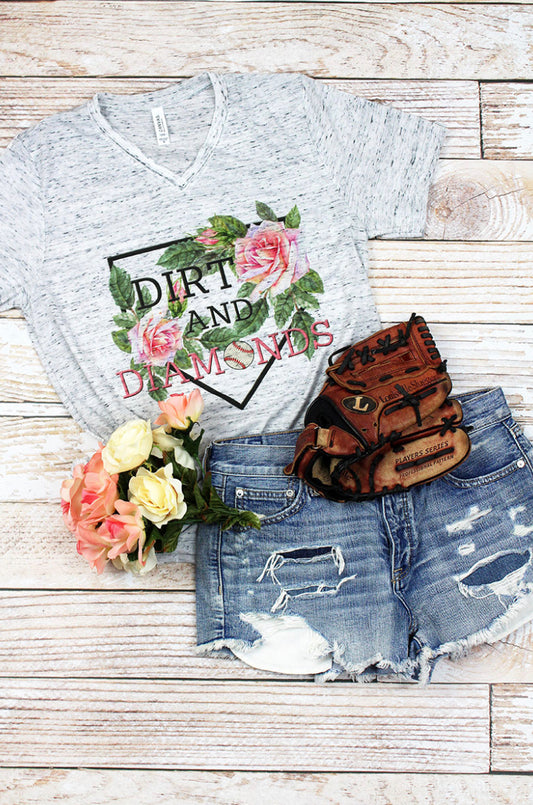 Dirt & Diamonds Baseball Tee