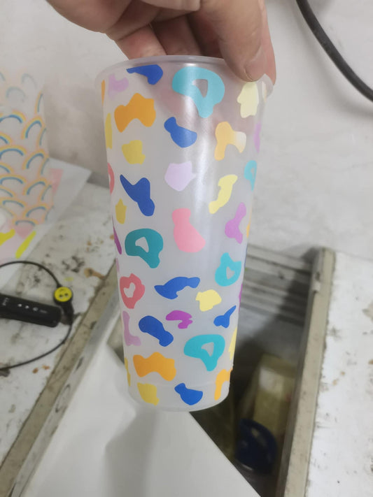 Multi Leopard Color Changing Tumbler