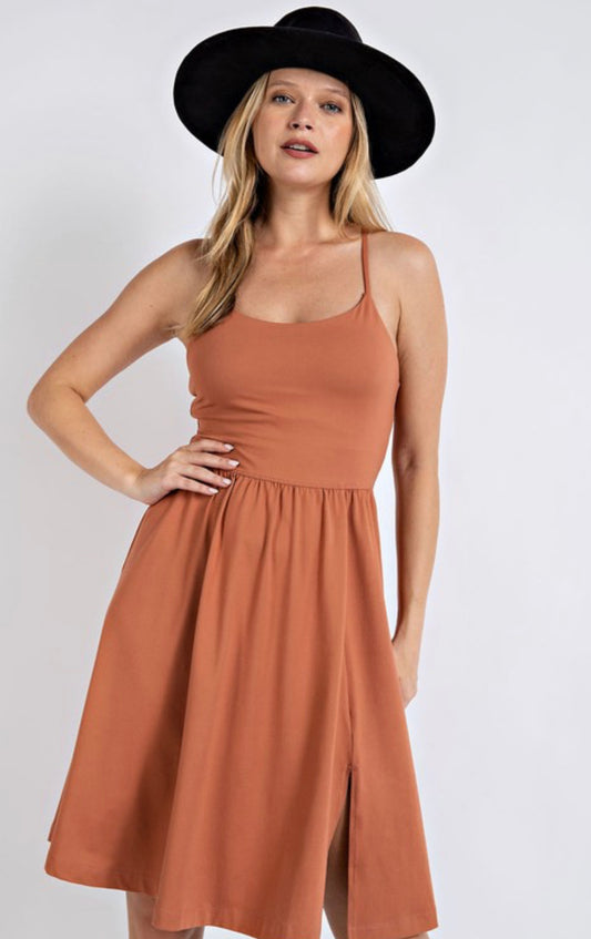 Athleisure Slit Dress