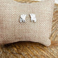 Silver Elephant Studs