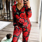 Rose Leggings Material Pajama Set