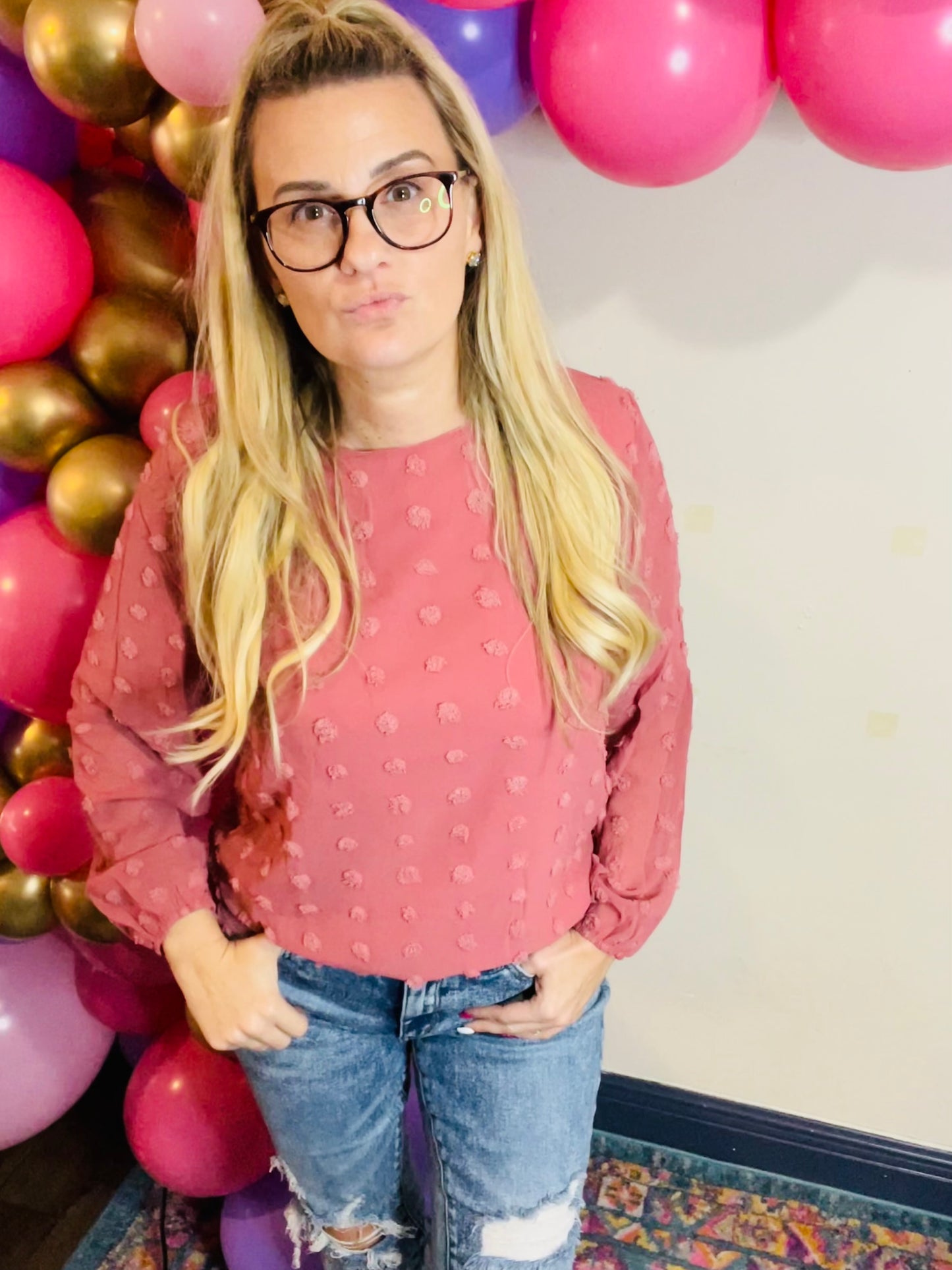 Swiss Dot Blouse