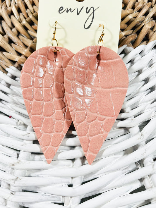 Mauve Teardrop Earrings