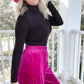 Velvet Wide Leg Pants