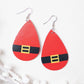 Not Your Regular Santa Leather Teardrop Earrings