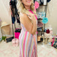 Halter Neck Lace Front Maxi Dress
