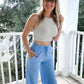 French Terry Wide Leg Lounge Pants