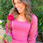 The Lilah Lace Sleeve Top